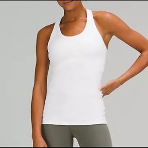 Lululemon Cool Racerback Tank, White, Size 6